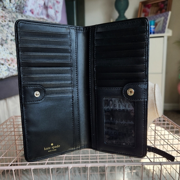Kate Spade Black Leather Wallet - Picture 3 of 6